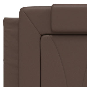 vidaXL Cadre de lit "Viana" avec LED sans matelas Marron 120x200 cm