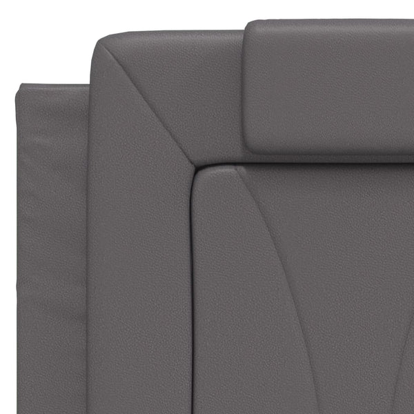 Bettgestell Viana Grau 120x200 cm mit LED