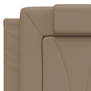 vidaXL Cadre de lit "Viana" avec LED sans matelas Cappuccino-Brun 120x200 cm