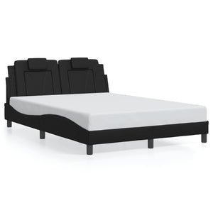 vidaXL Cadre de lit "Viana" avec LED sans matelas Noir 140x190 cm