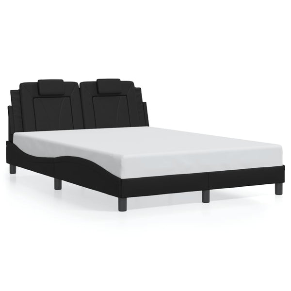 vidaXL Cadre de lit "Viana" avec LED sans matelas Noir 140x190 cm