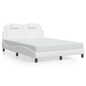 vidaXL Cadre de lit « Viana » avec LED sans matelas Blanc 140x190 cm