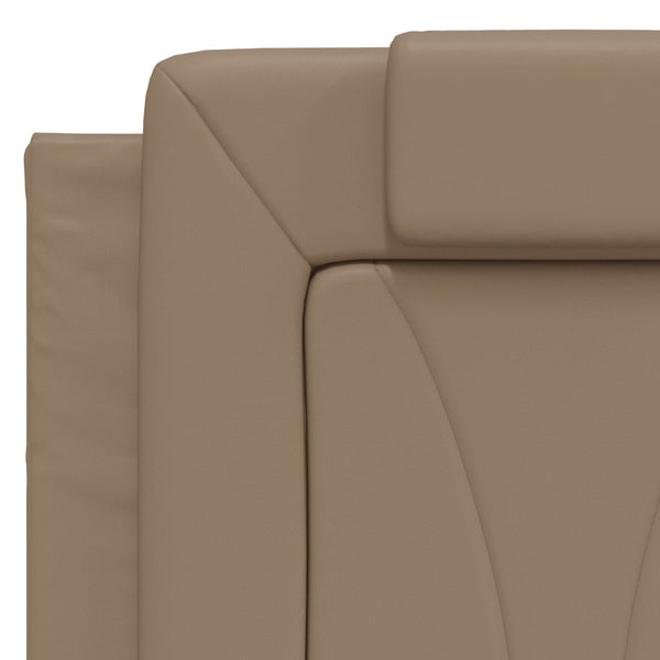 vidaXL Cadre de lit "Viana" avec LED sans matelas marron cappuccino 140x190 cm