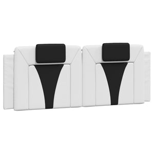 vidaXL Cadre de lit « Viana » avec LED, sans matelas, blanc et noir, 140x190 cm