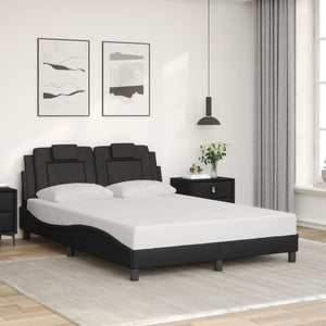 vidaXL Cadre de lit « Viana » avec LED sans matelas Noir 140x200 cm