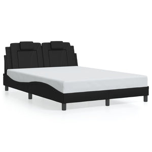 vidaXL Cadre de lit « Viana » avec LED sans matelas Noir 140x200 cm
