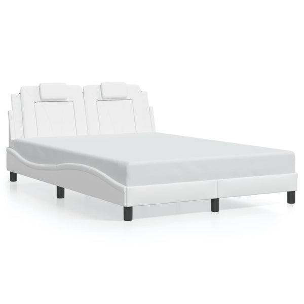 vidaXL Cadre de lit « Viana » avec LED sans matelas Blanc 140x200 cm