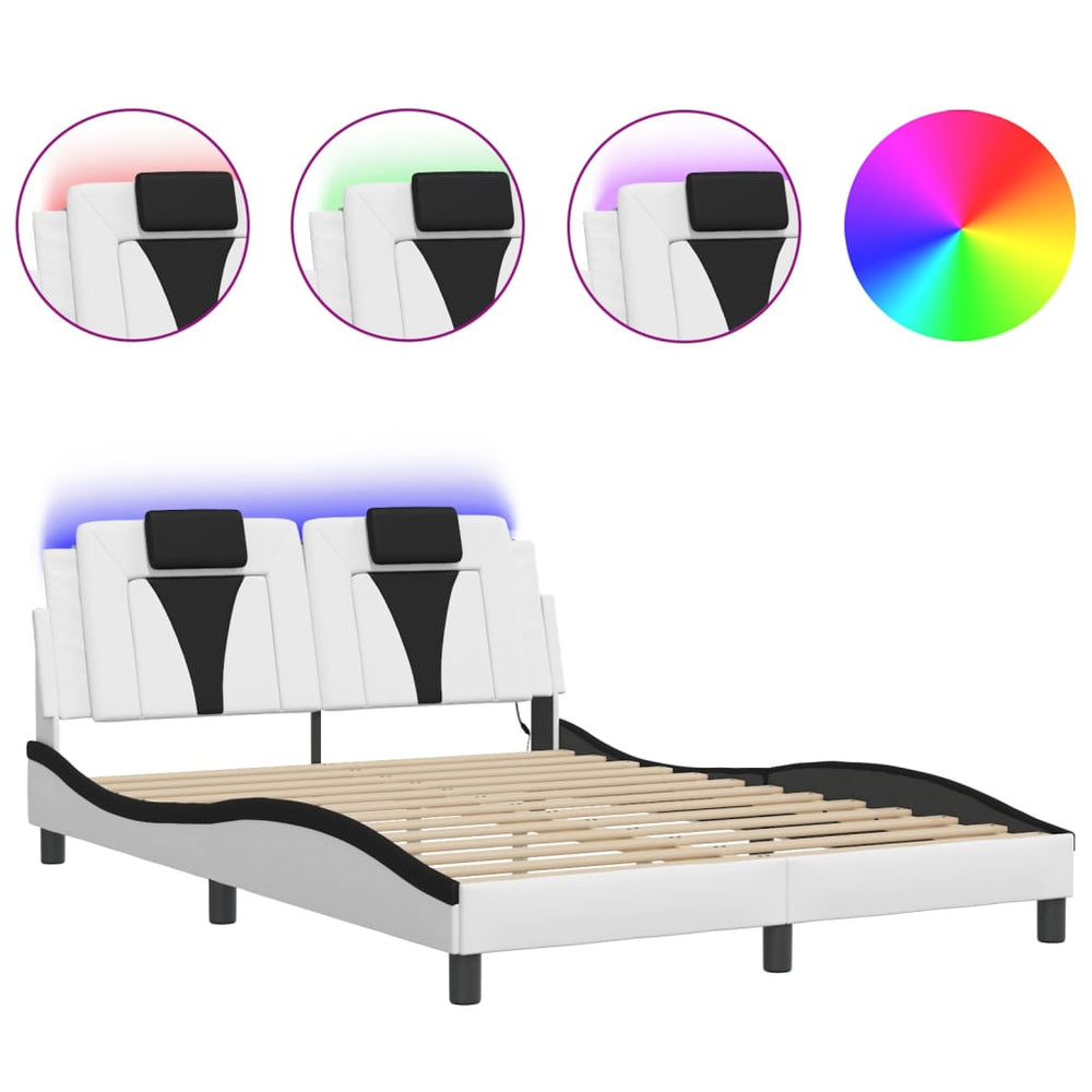 Bettgestell Viana 140x200 cm mit LED