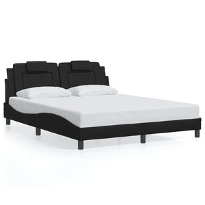 vidaXL Cadre de lit « Viana » avec LED sans matelas noir 160x200 cm