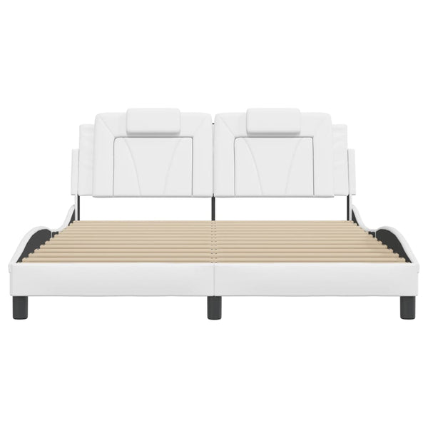 vidaXL Cadre de lit "Viana" avec LED sans matelas Blanc 160x200 cm