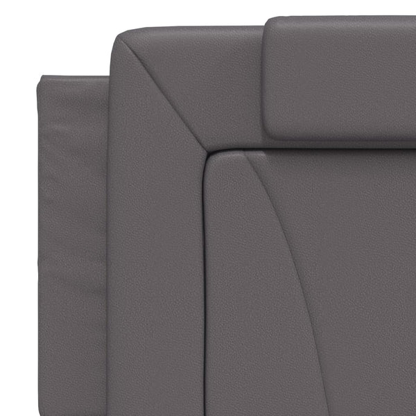 Bettgestell Viana Grau 160x200 cm mit LED