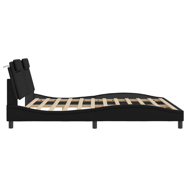 vidaXL Cadre de lit "Viana" avec LED sans matelas Noir 180x200 cm