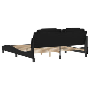 vidaXL Cadre de lit "Viana" avec LED sans matelas Noir 180x200 cm