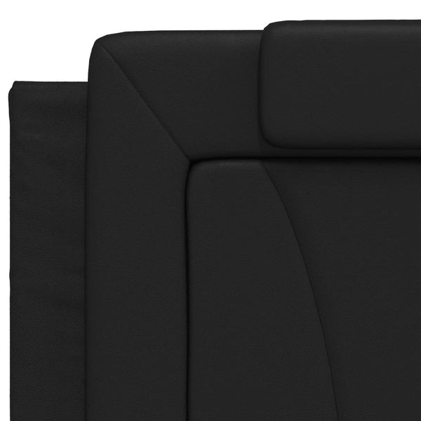 vidaXL Cadre de lit « Viana » avec LED sans matelas Noir 200x200 cm