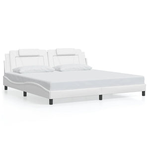 vidaXL Cadre de lit "Viana" avec LED sans matelas Blanc 200x200 cm