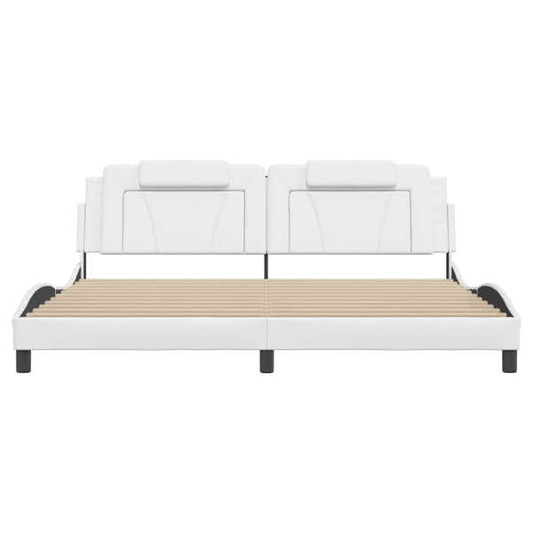 vidaXL Cadre de lit "Viana" avec LED sans matelas Blanc 200x200 cm