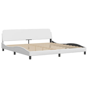 vidaXL Cadre de lit "Viana" avec LED sans matelas Blanc 200x200 cm