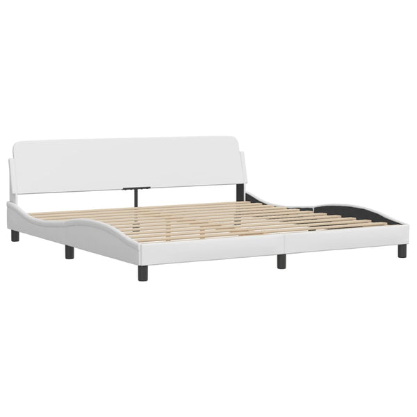 vidaXL Cadre de lit "Viana" avec LED sans matelas Blanc 200x200 cm