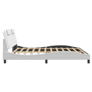 vidaXL Cadre de lit "Viana" avec LED sans matelas Blanc 200x200 cm