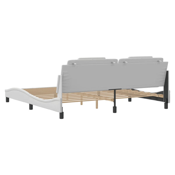 vidaXL Cadre de lit "Viana" avec LED sans matelas Blanc 200x200 cm