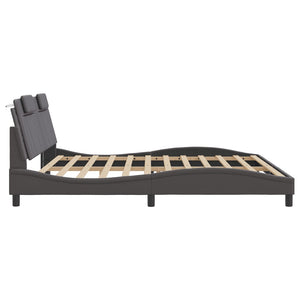 vidaXL Cadre de lit "Viana" avec LED sans matelas Gris 200x200 cm