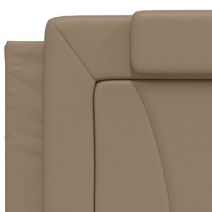 vidaXL Cadre de lit « Viana » avec LED sans matelas Marron Cappuccino 200x200 cm