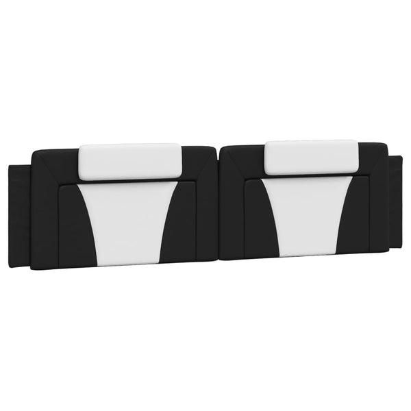 vidaXL Cadre de lit "Viana" avec LED sans matelas Noir et blanc 200x200 cm