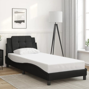 Bettgestell mit LED Schwarz 80x200 cm
