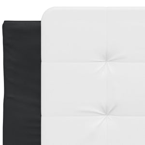 vidaXL Cadre de lit avec LED sans matelas « Zadar » noir et blanc 80x200 cm