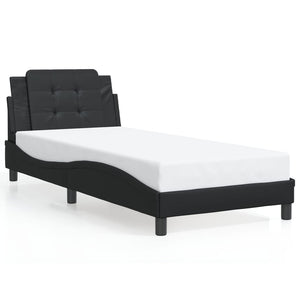 Bettgestell Zadar mit LED Schwarz 90x190 cm