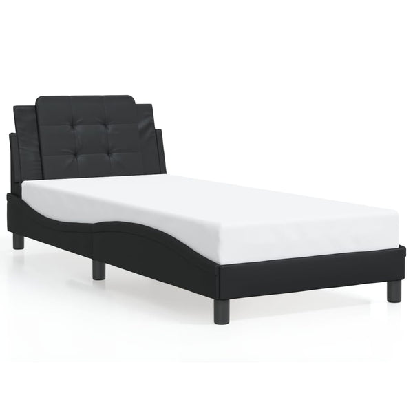 Bettgestell Zadar mit LED Schwarz 90x190 cm