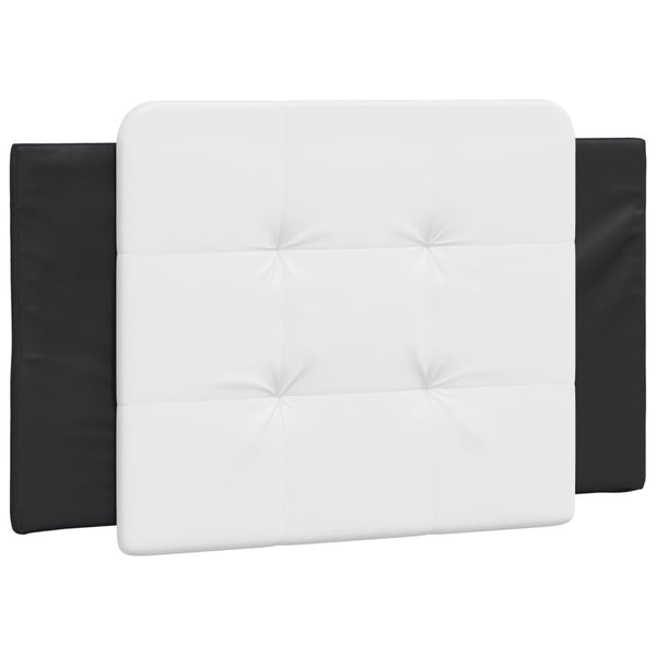 vidaXL Cadre de lit avec LED sans matelas "Zadar" Noir et blanc 90x190 cm