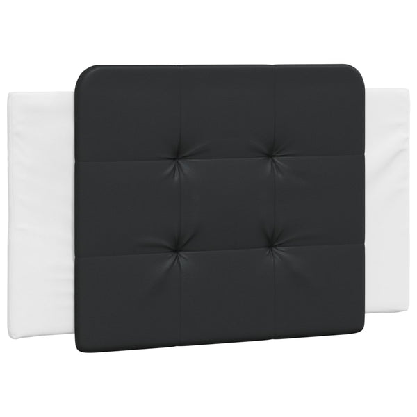 vidaXL Cadre de lit avec LED sans matelas "Zadar" Blanc et noir 90x190 cm