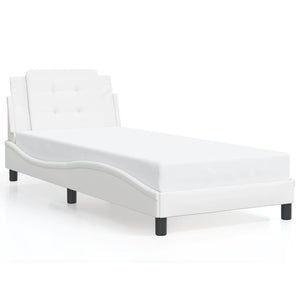 Bettgestell Weiß 90x200 cm mit LED