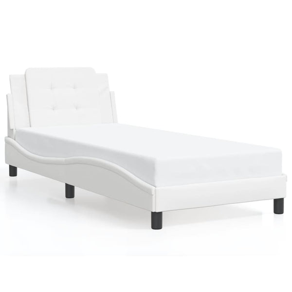 Bettgestell Weiß 90x200 cm mit LED