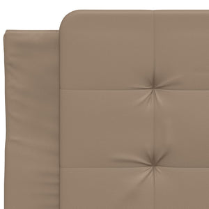 vidaXL Cadre de lit avec LED sans matelas "Zadar" marron cappuccino 90x200 cm