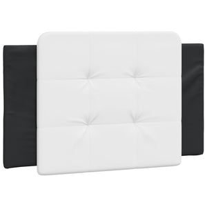 vidaXL Cadre de lit avec LED sans matelas "Zadar" Noir et blanc 90x200 cm