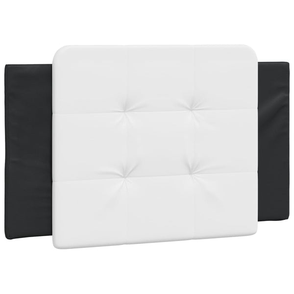 vidaXL Cadre de lit avec LED sans matelas "Zadar" Noir et blanc 90x200 cm