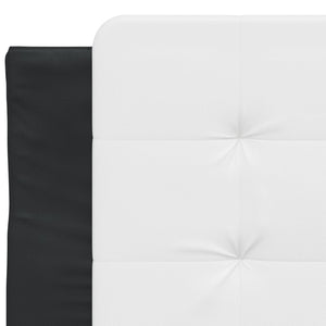 vidaXL Cadre de lit avec LED sans matelas "Zadar" Noir et blanc 90x200 cm