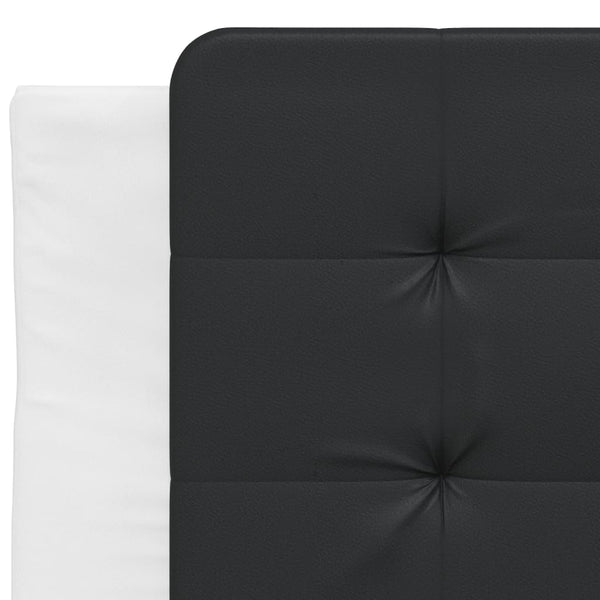 vidaXL Cadre de lit LED sans matelas "Zadar" Blanc et noir 90x200 cm
