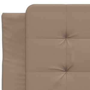 vidaXL Cadre de lit avec LED sans matelas "Zadar" marron cappuccino 100x200 cm