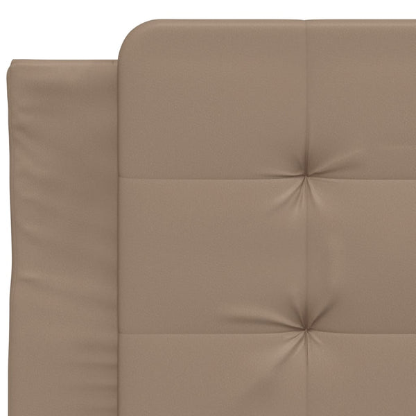 vidaXL Cadre de lit avec LED sans matelas "Zadar" marron cappuccino 100x200 cm