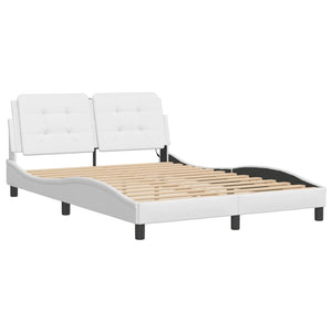 vidaXL Cadre de lit LED sans matelas "Zadar" Blanc 120x200 cm