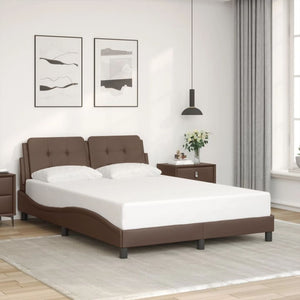 Bettgestell mit LED Braun 120x200 cm