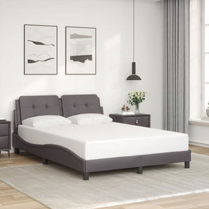 Bettgestell mit LED Grau 120x200 cm