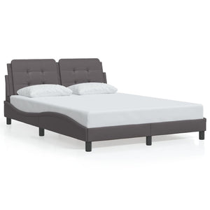 Bettgestell mit LED Grau 120x200 cm
