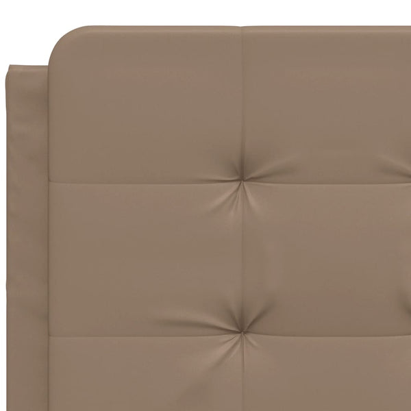 vidaXL Cadre de lit avec LED sans matelas « Zadar » marron cappuccino 120 x 200 cm