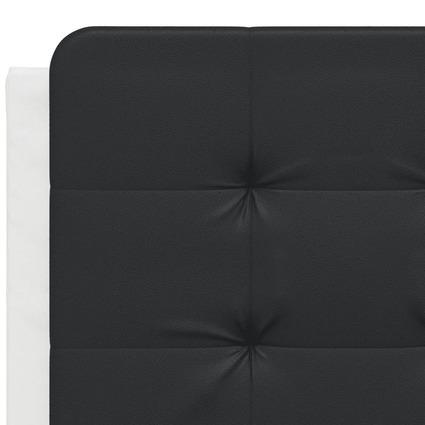 vidaXL Cadre de lit avec LED sans matelas "Zadar" Blanc et noir 120x200 cm