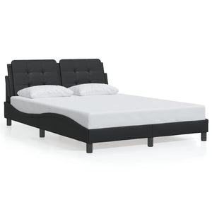 vidaXL Cadre de lit avec LED sans matelas « Zadar » Noir 140x190 cm