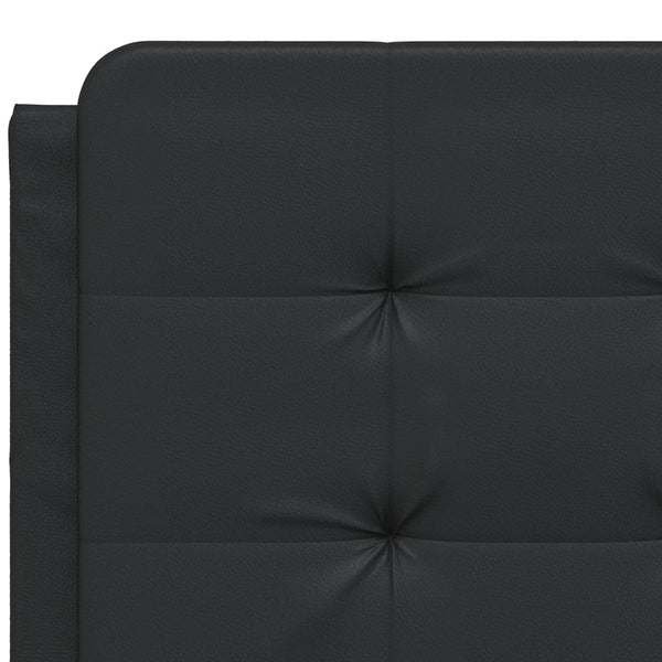 vidaXL Cadre de lit avec LED sans matelas « Zadar » Noir 140x190 cm